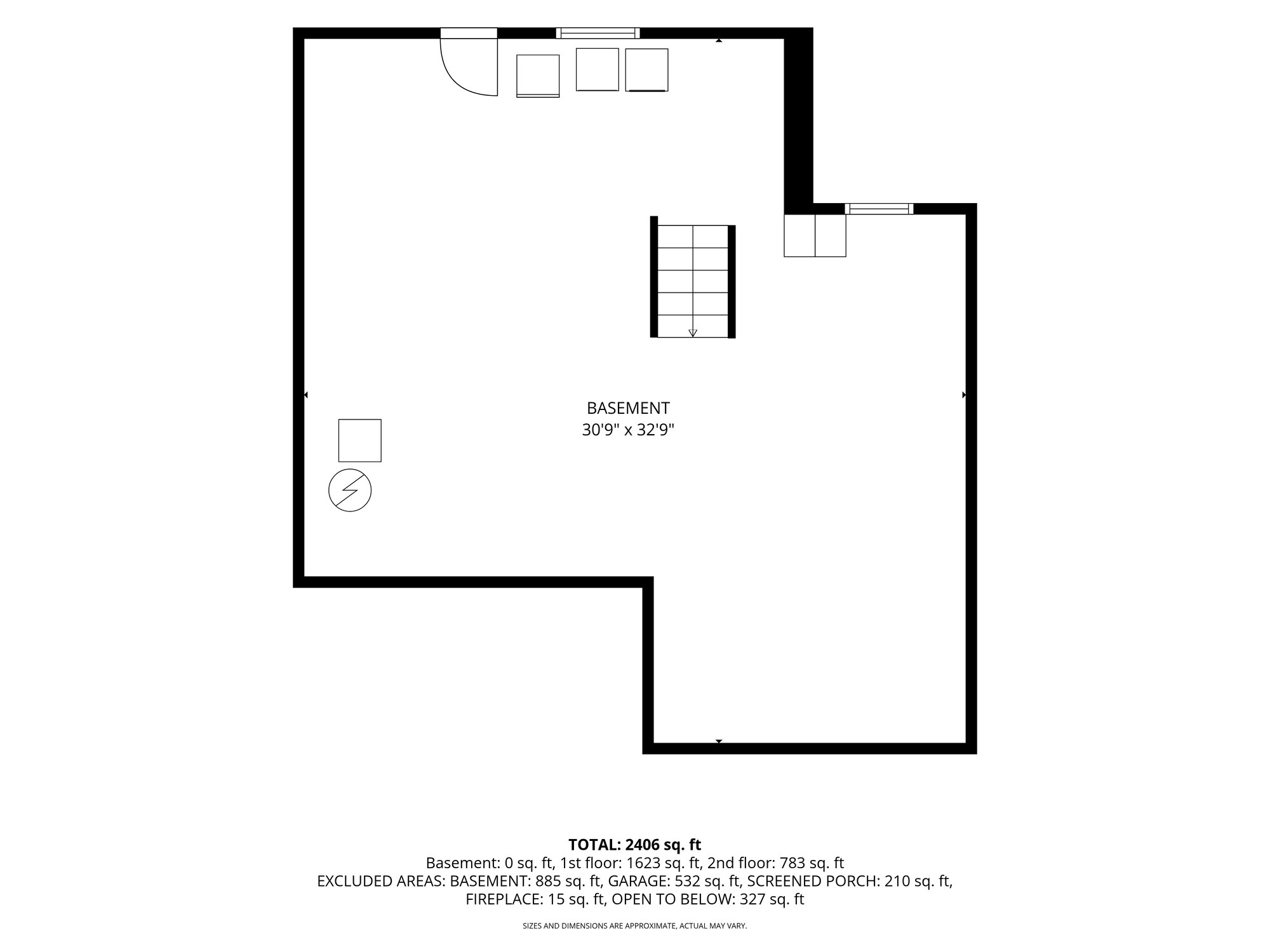 Floor plan &mdash; lower level, 20 Hawksview Road